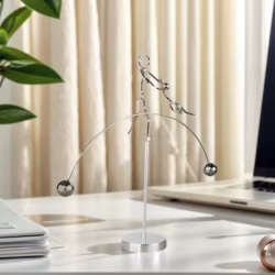 Juguete de equilibrio artístico de acero inoxidable para escritorio