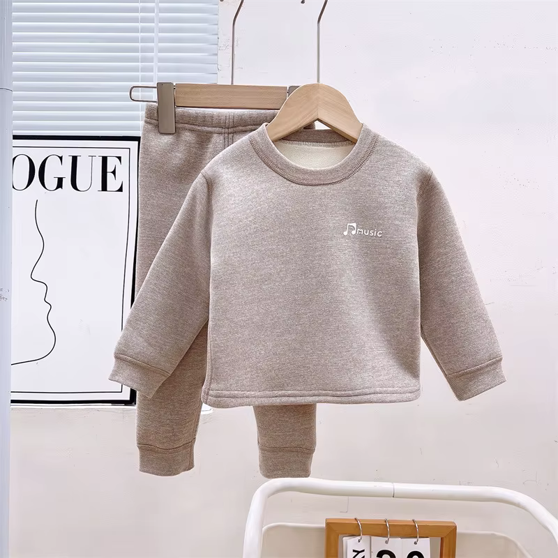 Conjunto de invierno infantil de algodón polar: sudadera y pantalón - imagen 3