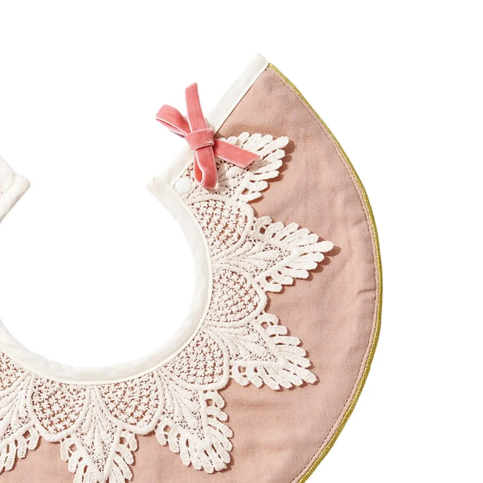Baberos de encaje suaves y absorbentes ajustables para bebé