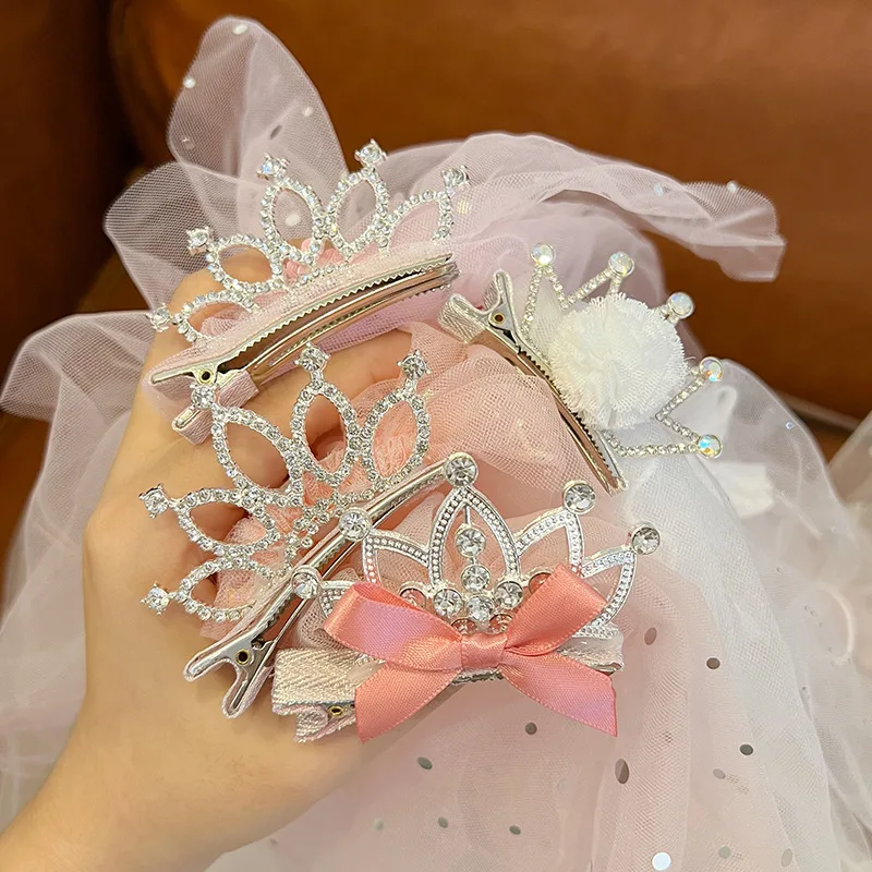Velo largo de princesa para niños con horquilla floral blanca - imagen 3
