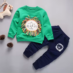 Chándal infantil de primavera y otoño con camiseta, pantalón