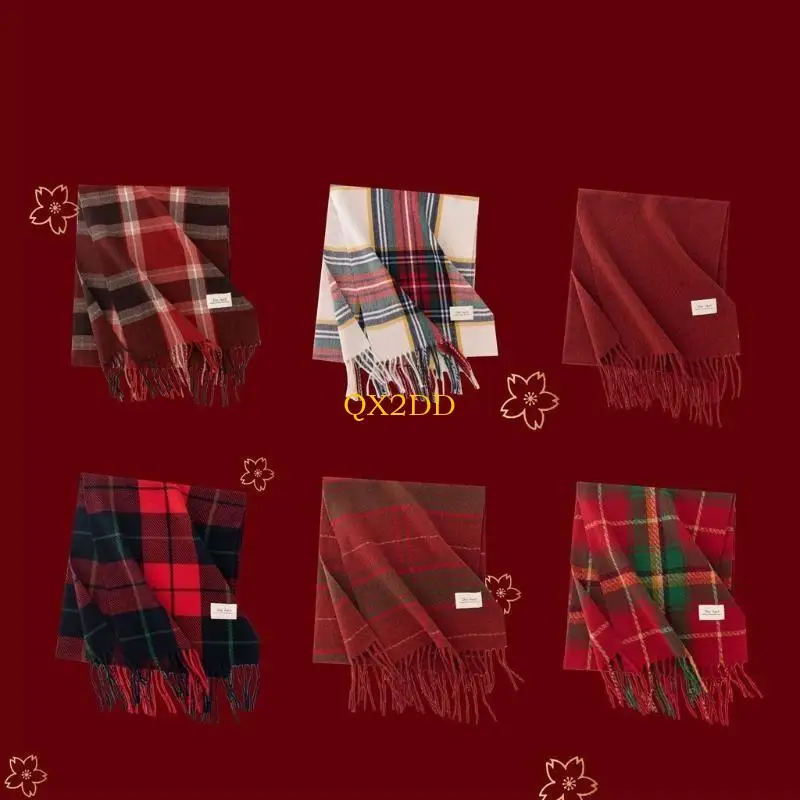 Bufanda a cuadros estilo pashm para mujer – Otoño/Invierno - imagen 2