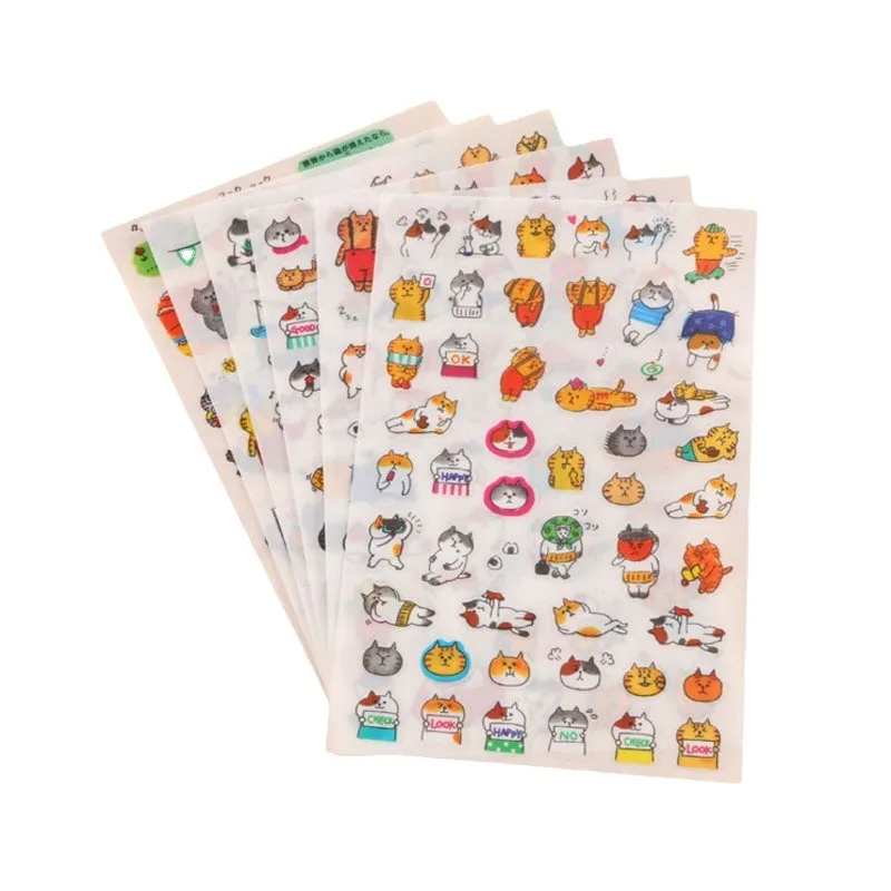 Hojas adhesivas transparentes de PVC con gatos para manualidades - imagen 5