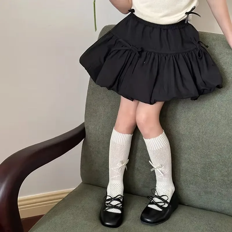Falda capullo niña suave ligera algodón con lazo floral verano - imagen 4