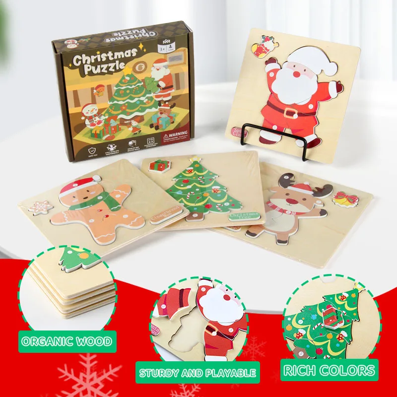 Puzzlesnavideños de madera para niños – 4 modelos