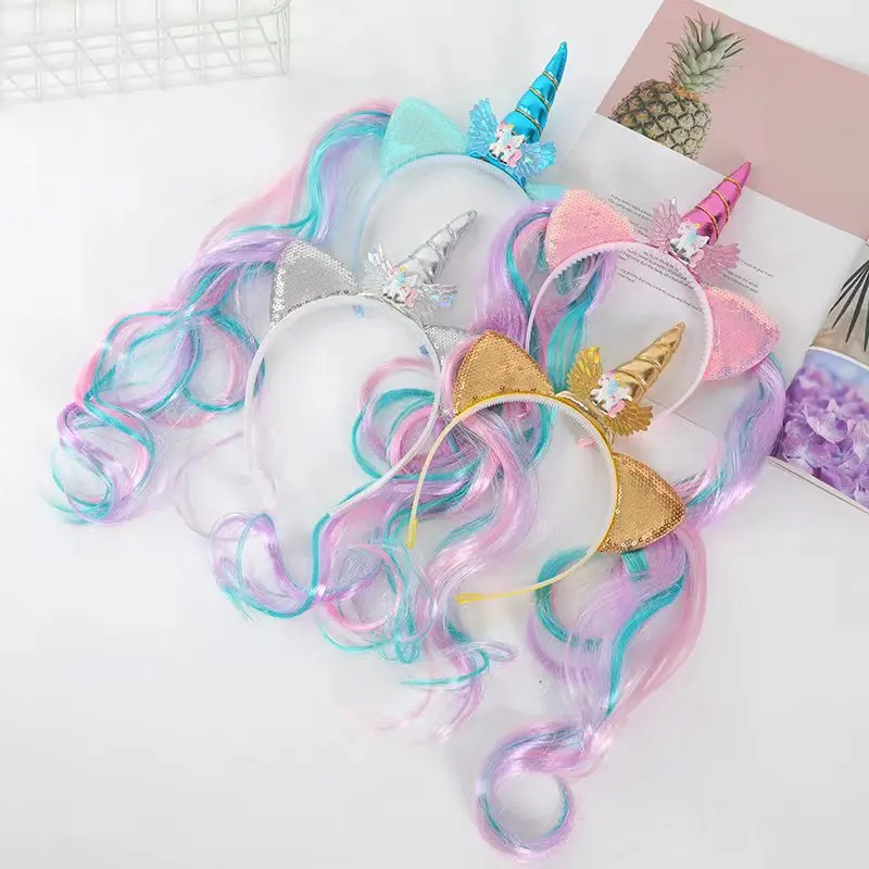 Diadema orejas de unicornio Kawaii – Disfraz infantil para fiestas - imagen 4
