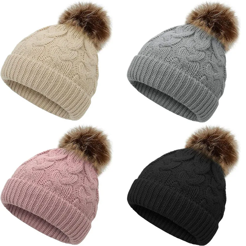 Gorro de invierno para bebé – Forro térmico de punto cable - imagen 4