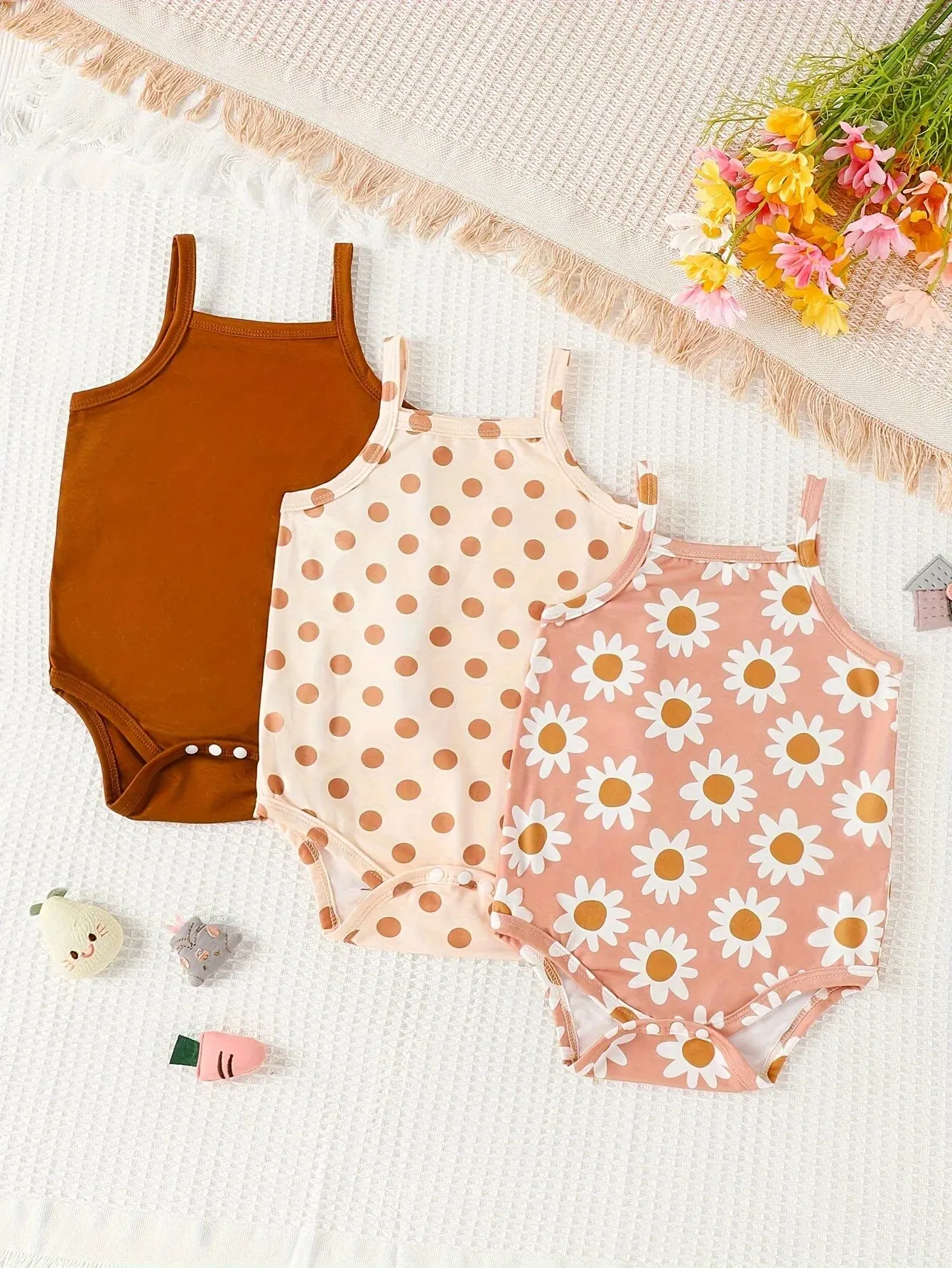 Body de porteo niña de verano con flores lunares - imagen 2