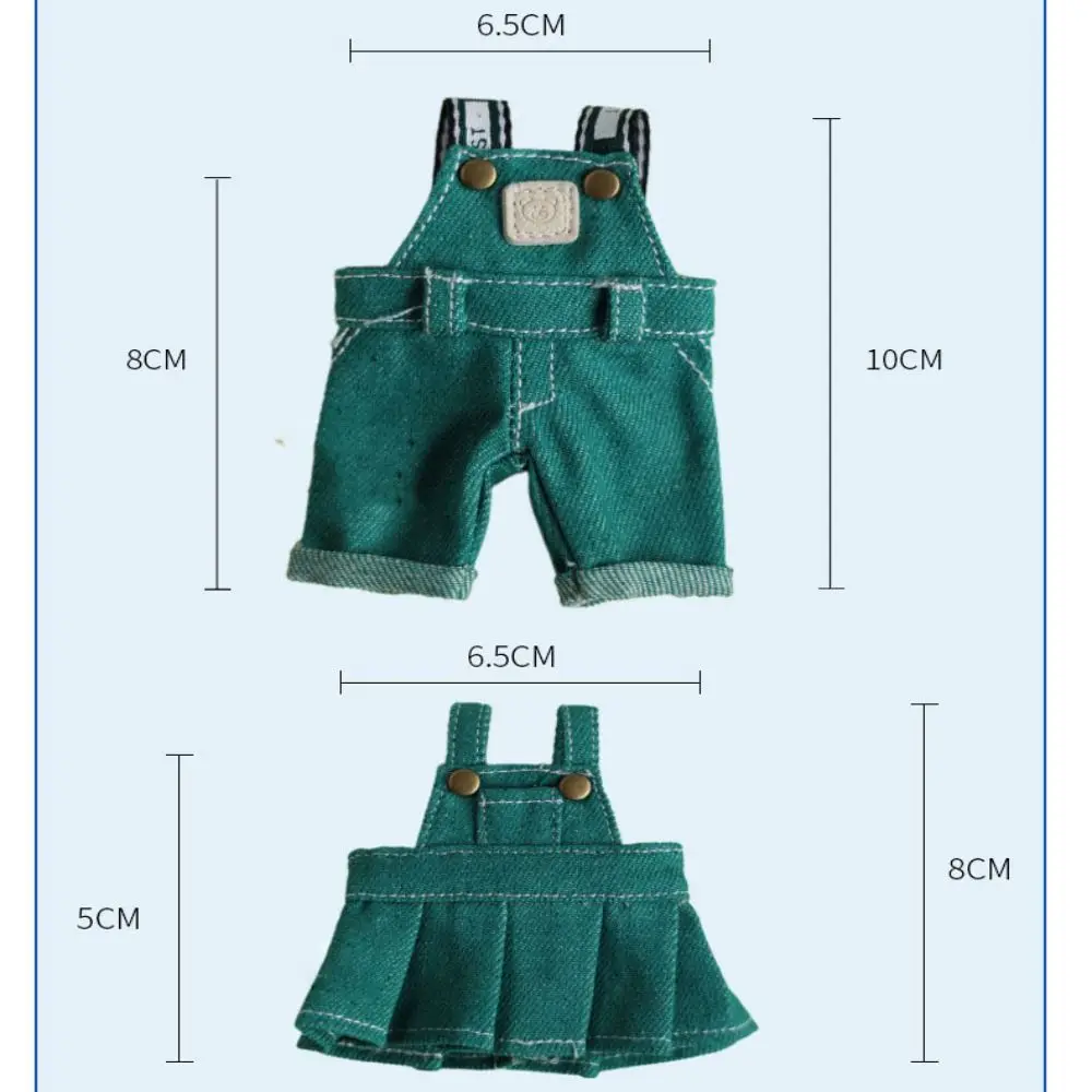 Ropa para muñecas 15 cm: vaqueros, mono y falda hechos a mano - imagen 3