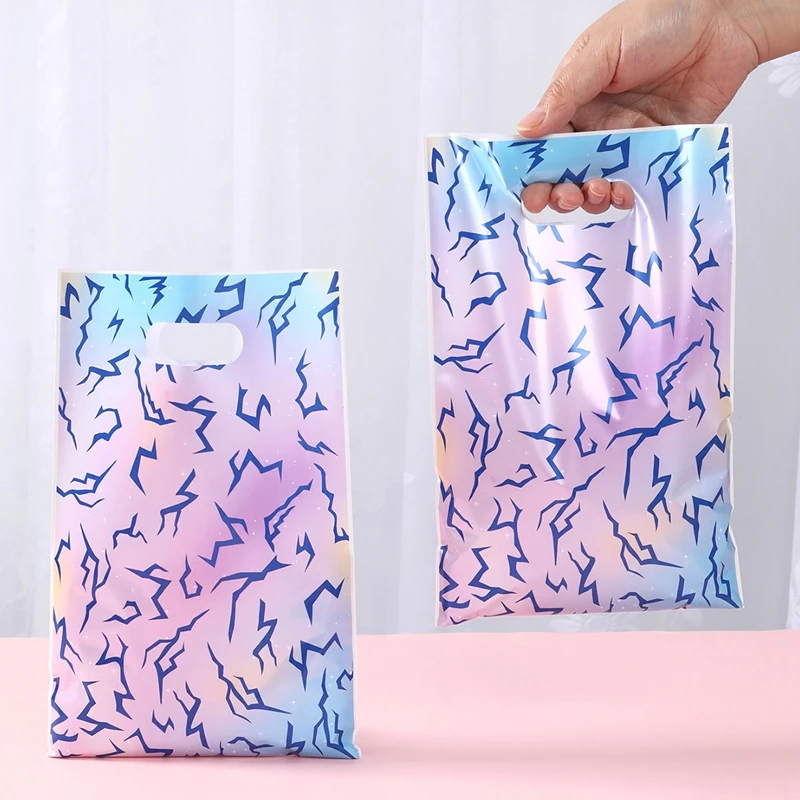 Bolsas de regalo con gradiente morado para cumpleaños y fiestas