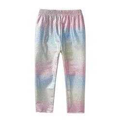 DXTON Leggings largos degradado brillante para niñas tipo lápiz