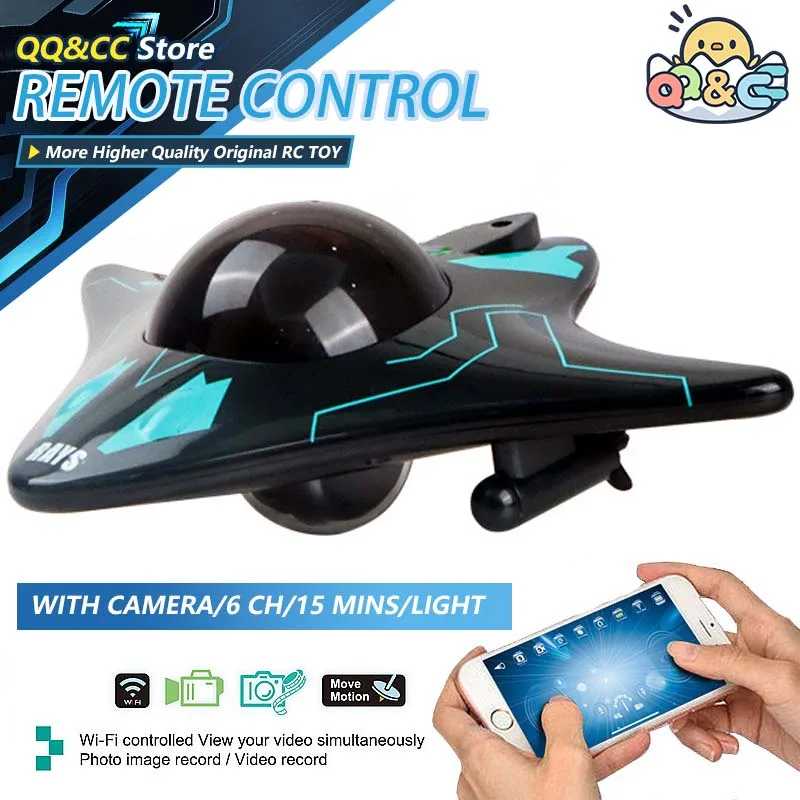 Barco submarino radiocontrol con cámara y WiFi FPV para niños