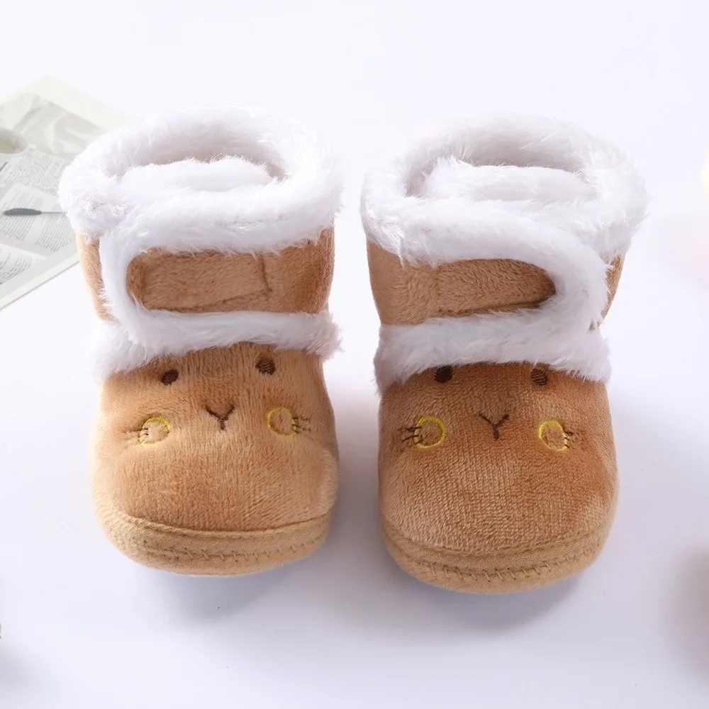 Zapatillas antideslizantes de invierno para bebé con osito animado - imagen 4