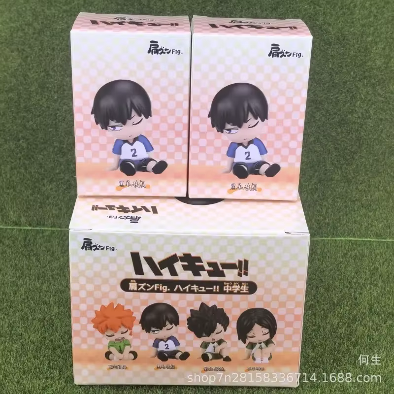 Muñecos de Hinata y Kageyama en estilo figura coleccionable