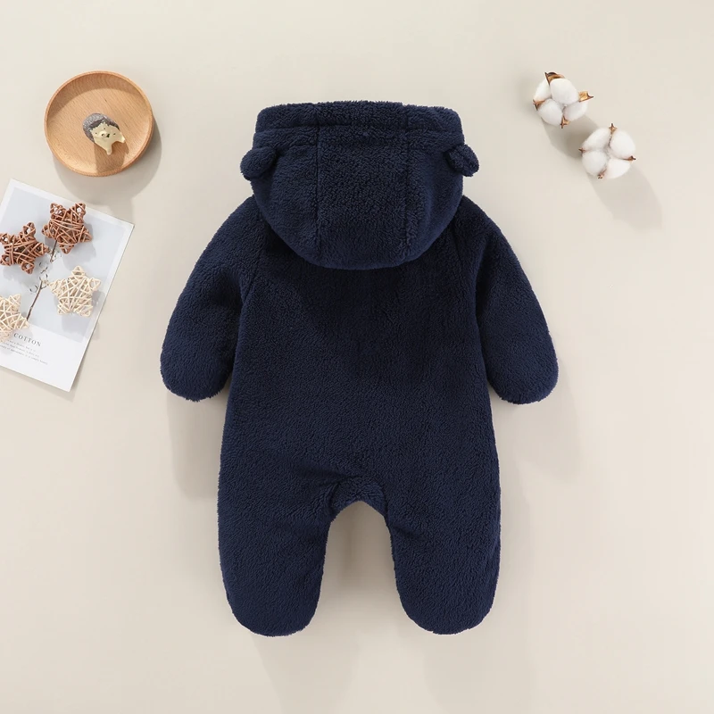 Body de franela para bebé recién nacido – Piel suave invierno - imagen 5