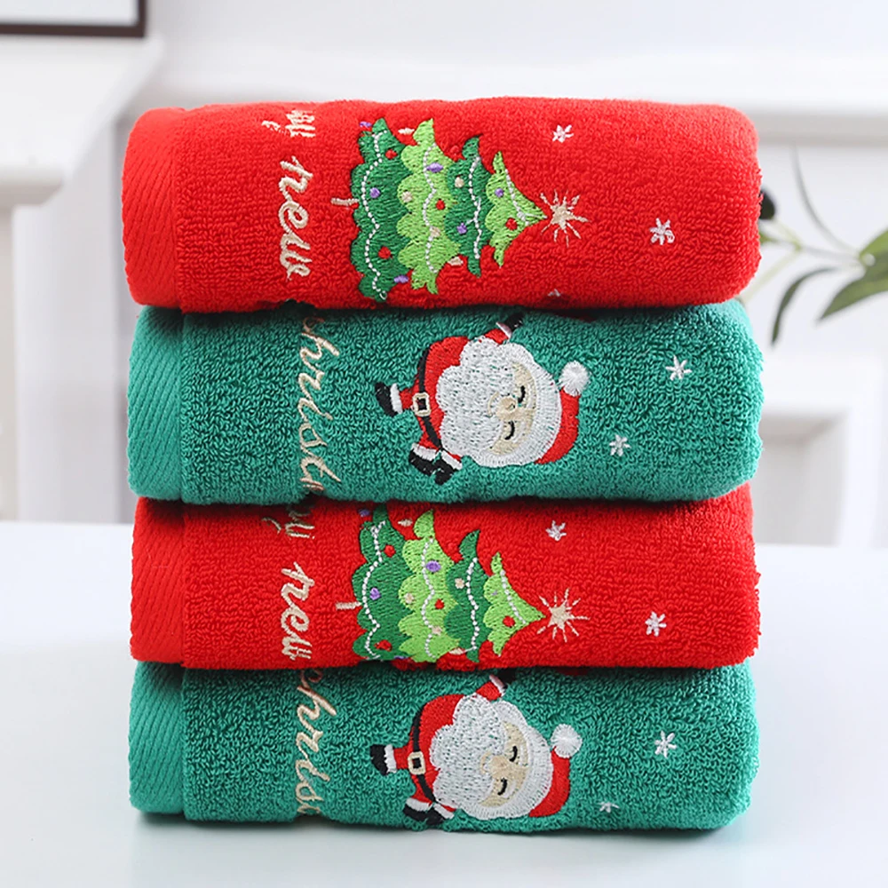 Toalla navideña con diseño de árbol de Navidad