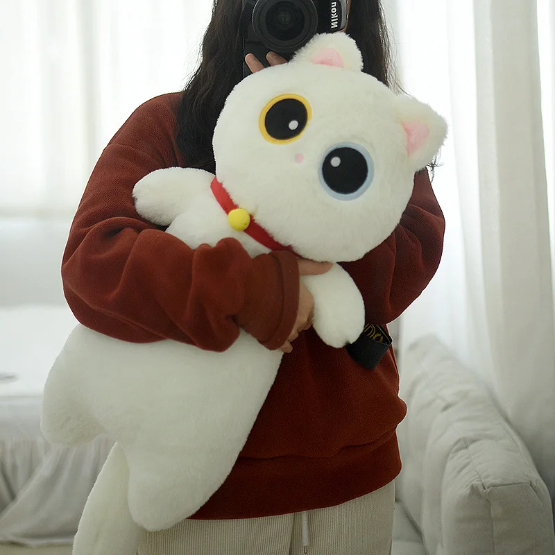 Peluche largo con forma de gato y perro para dormir