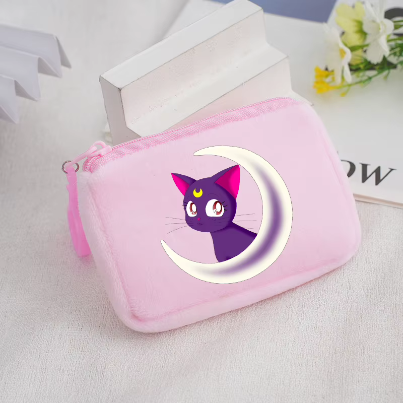 Monedero de felpa Sailor Moon para niños – Cartera kawaii anime - imagen 4