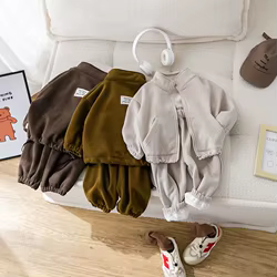 MILANCEL conjunto infantil de abrigo y pantalón invierno para niña