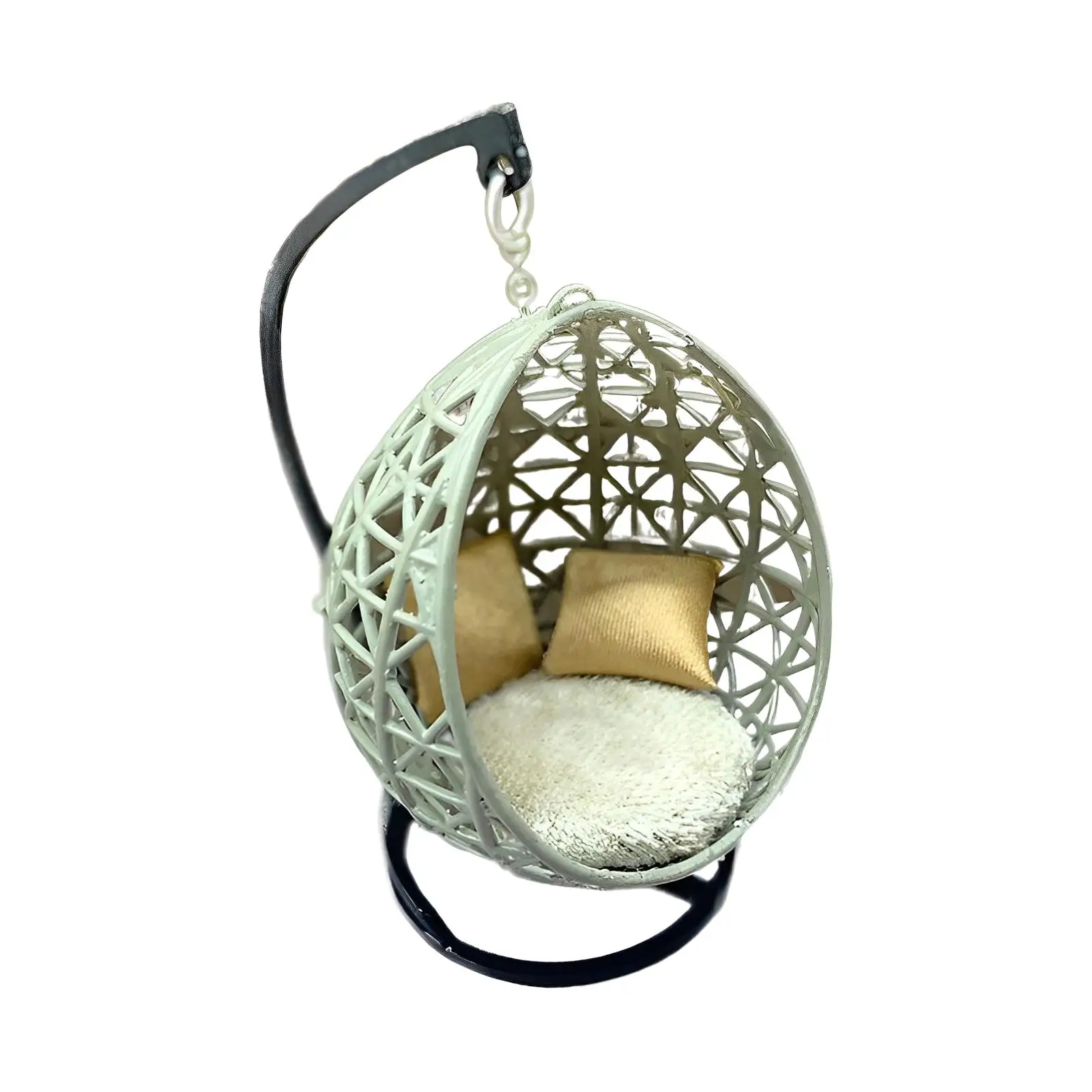 Resin Craft Hanging Chair for Miniature Scenery and Dollhouse Accessories