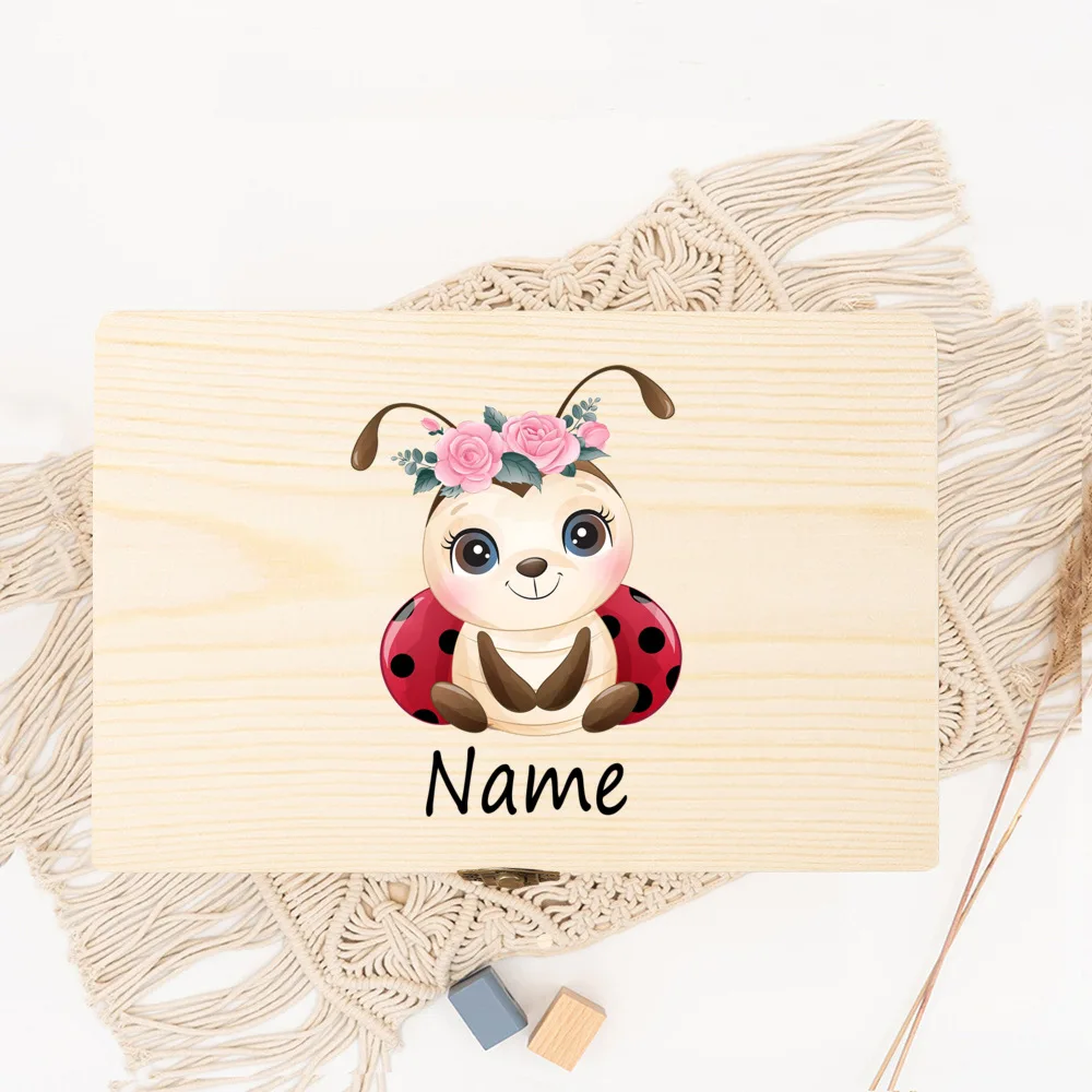 Caja de madera personalizada regalo recién nacido