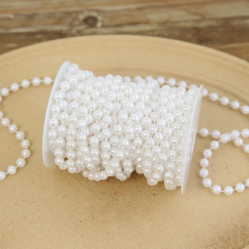 Cadena de perlas simuladas blancas ZYF para manualidades infantiles - imagen 2