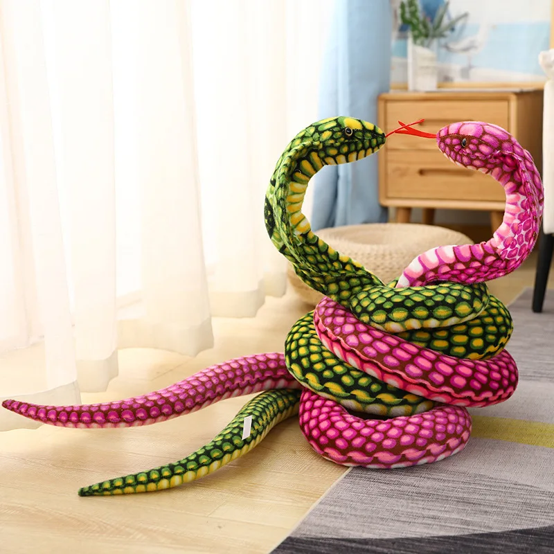 Peluche cobra colorido y suave para niños