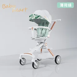 Carrito de bebé plegable con silla elevada y clic