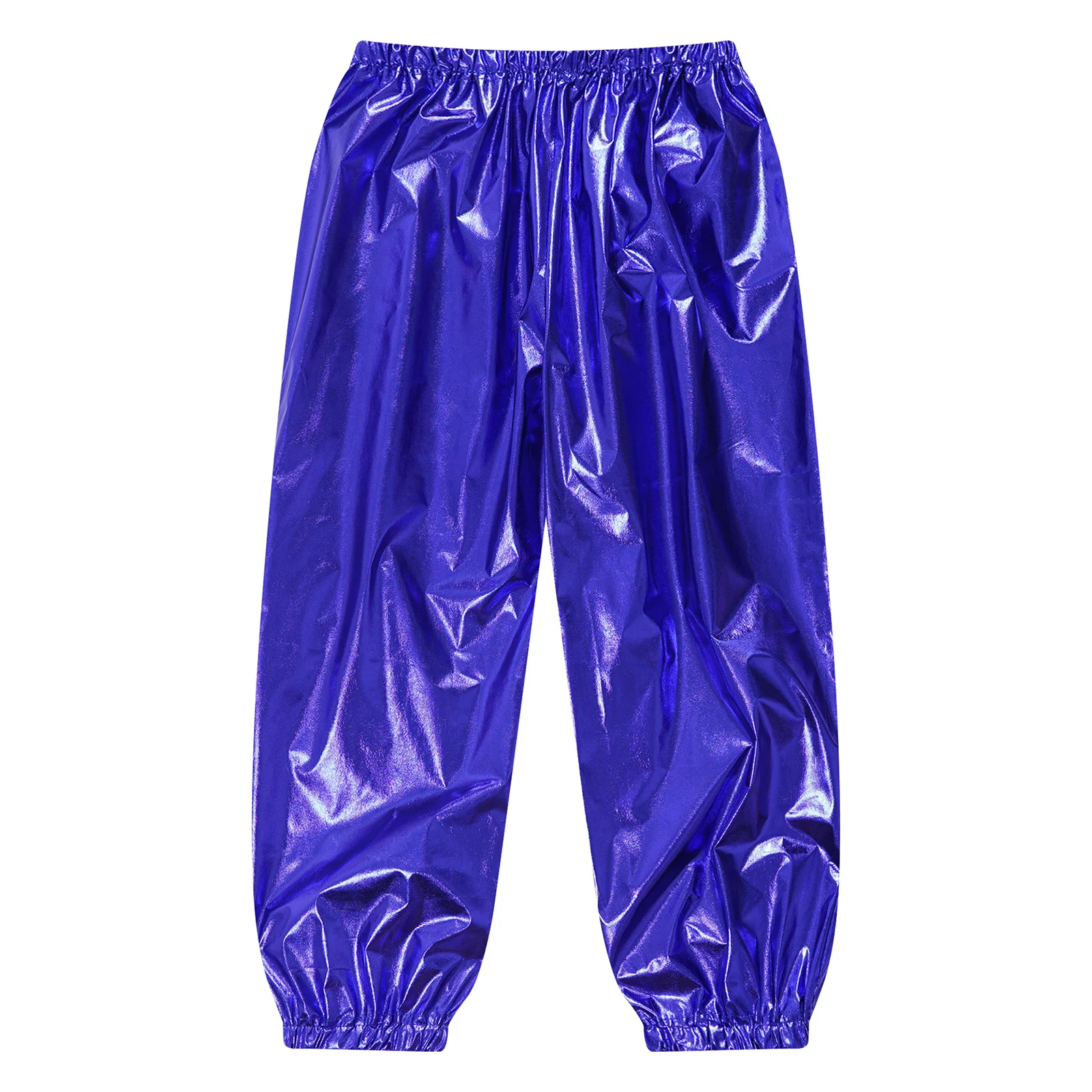 Pantalones de baile metálicos brillantes con cintura elástica para jazz - imagen 3