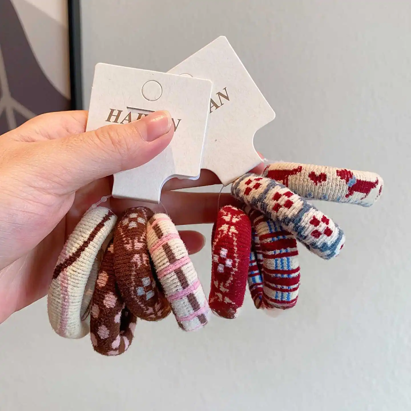 Lazos y coleteros infantiles con estilo Retro Fair Isle