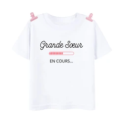 Camiseta anuncia hermano mayor – Diseño infantil original para niño y niña