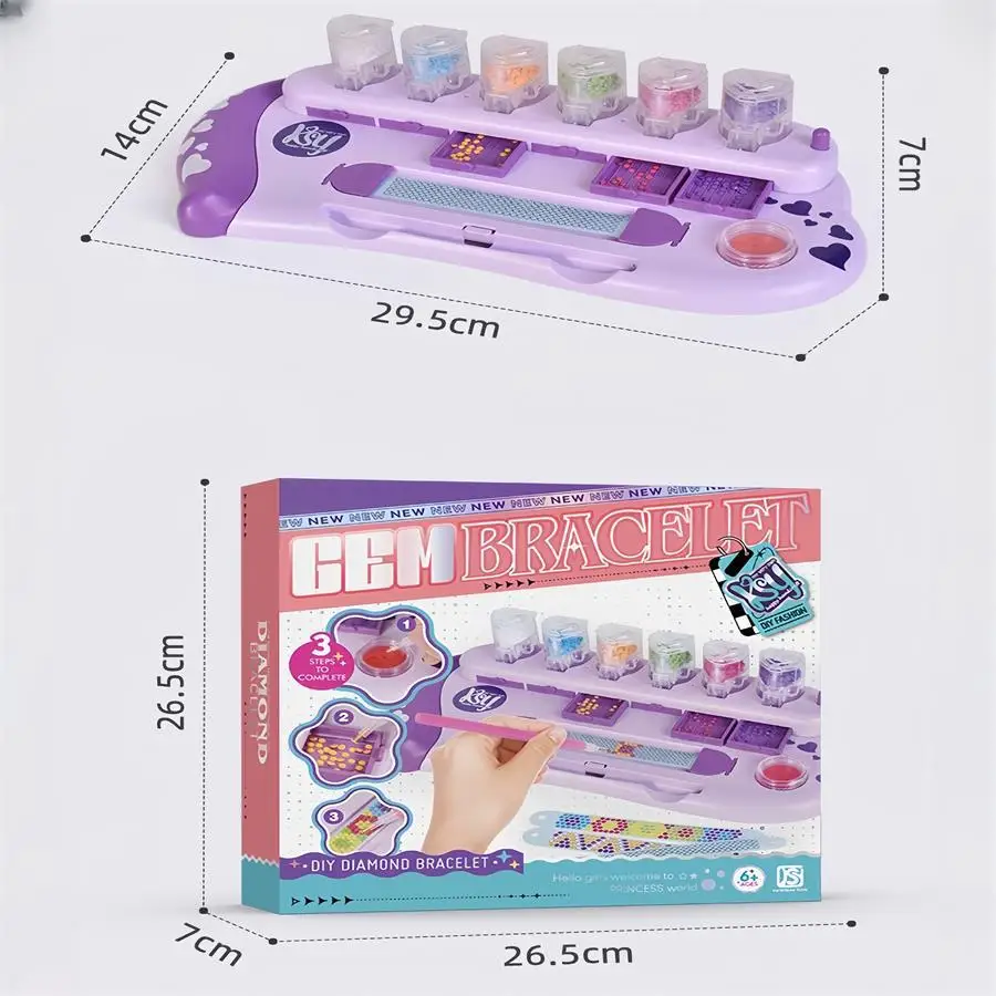 Kit de pulseras de diamantes hechas a mano para niñas - imagen 4