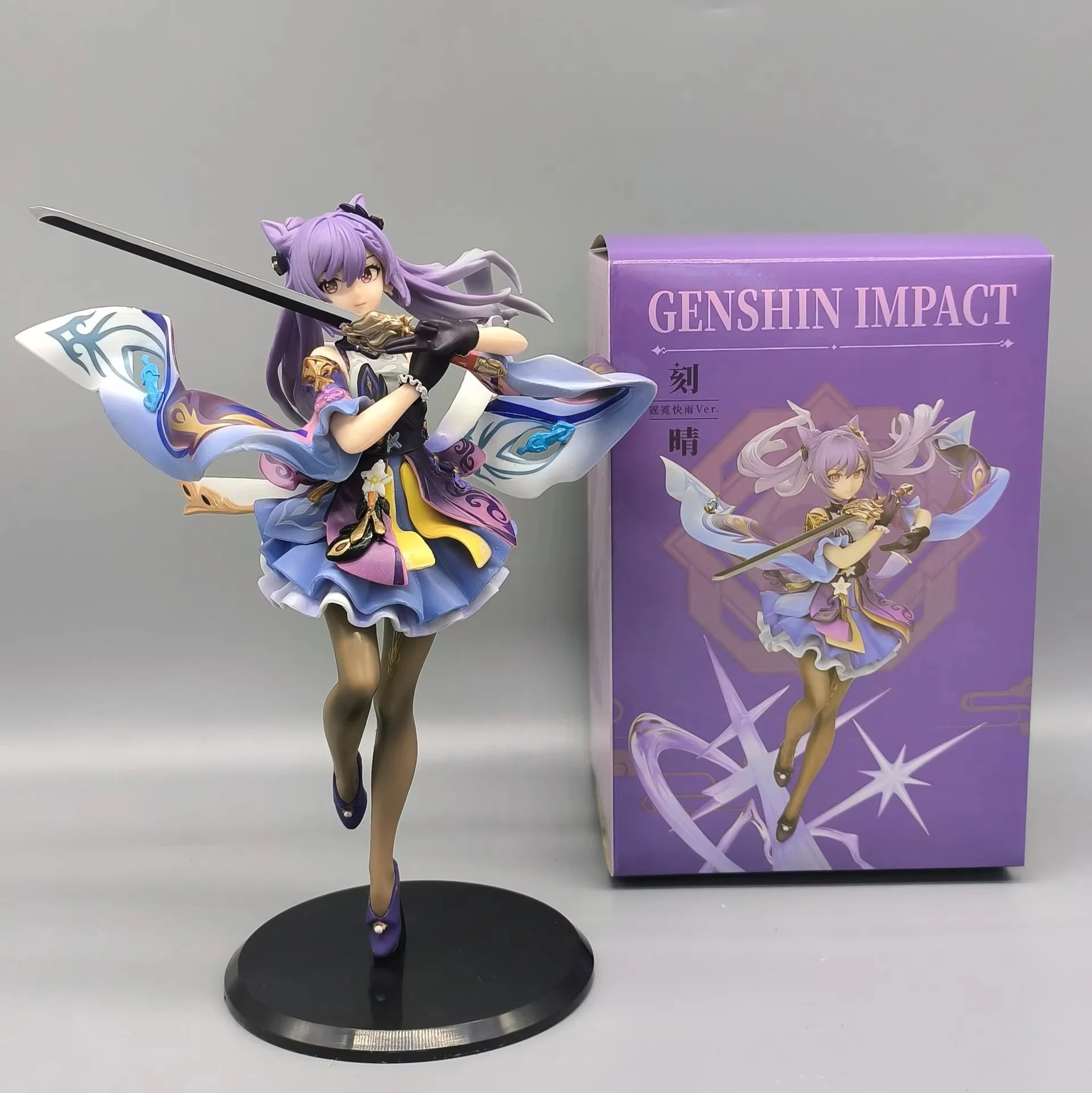 Figura coleccionable de Keqing de Genshin Impact con espada - imagen 5