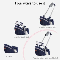 Portabebés ergonómico con asiento de cadera acolchado y bolsillo