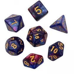 Dados poliédricos acrílicos de colores para juegos de mesa
