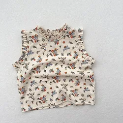 Chaleco floral sin mangas para niños y niñas 1-6T Verano 2024