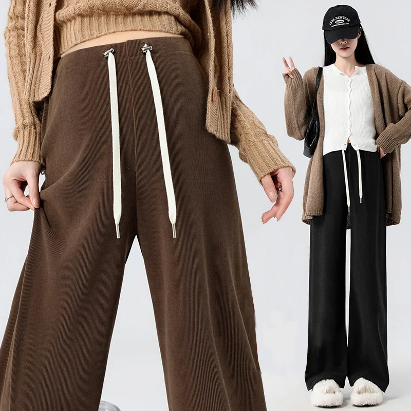 Pantalones premamá con cordón ajustable y tiro elástico - imagen 3