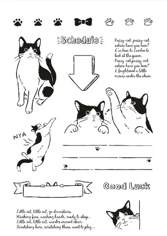 Sello de gato silicona transparente para niños – Manualidades diarios