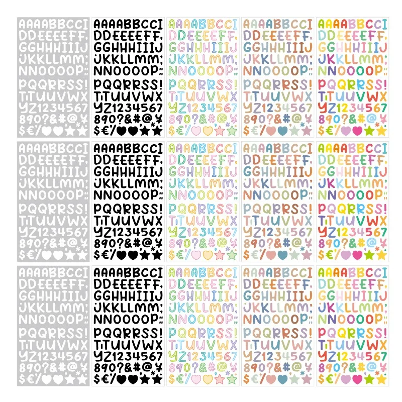 Pegatinas del alfabeto pequeñas para manualidades y tarjetas - imagen 5
