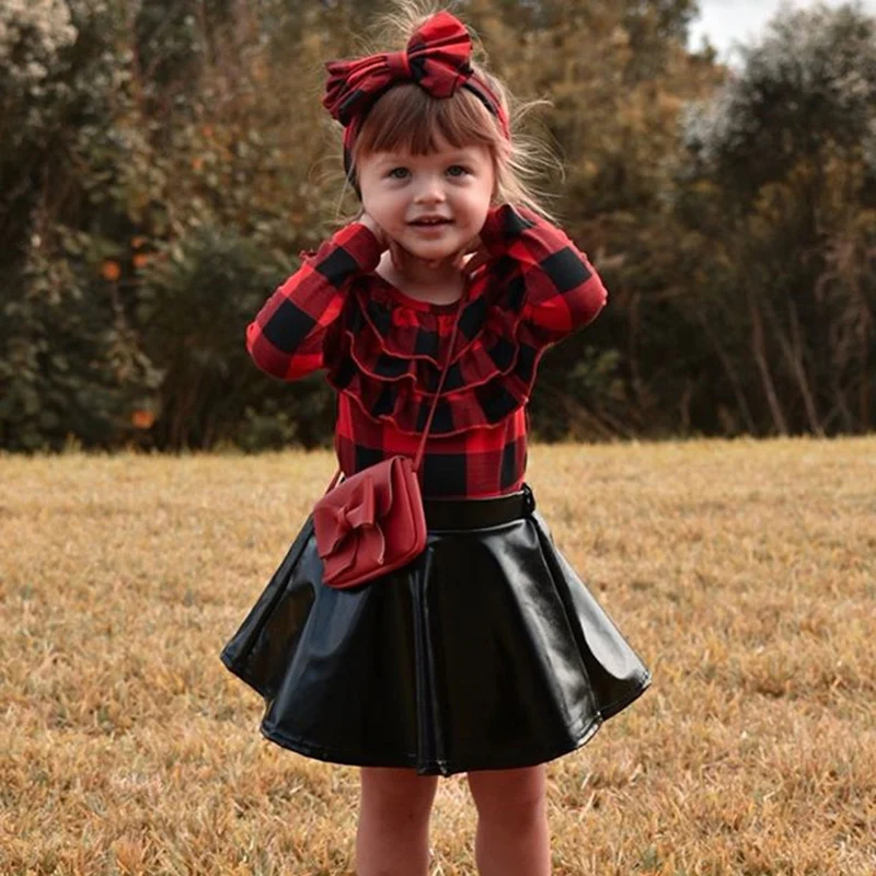 Conjunto uniforme de punto cálido para niña: jersey y falda plisada - imagen 2
