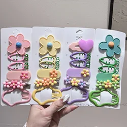 Pinzas para el cabello infantiles con dibujos y flores