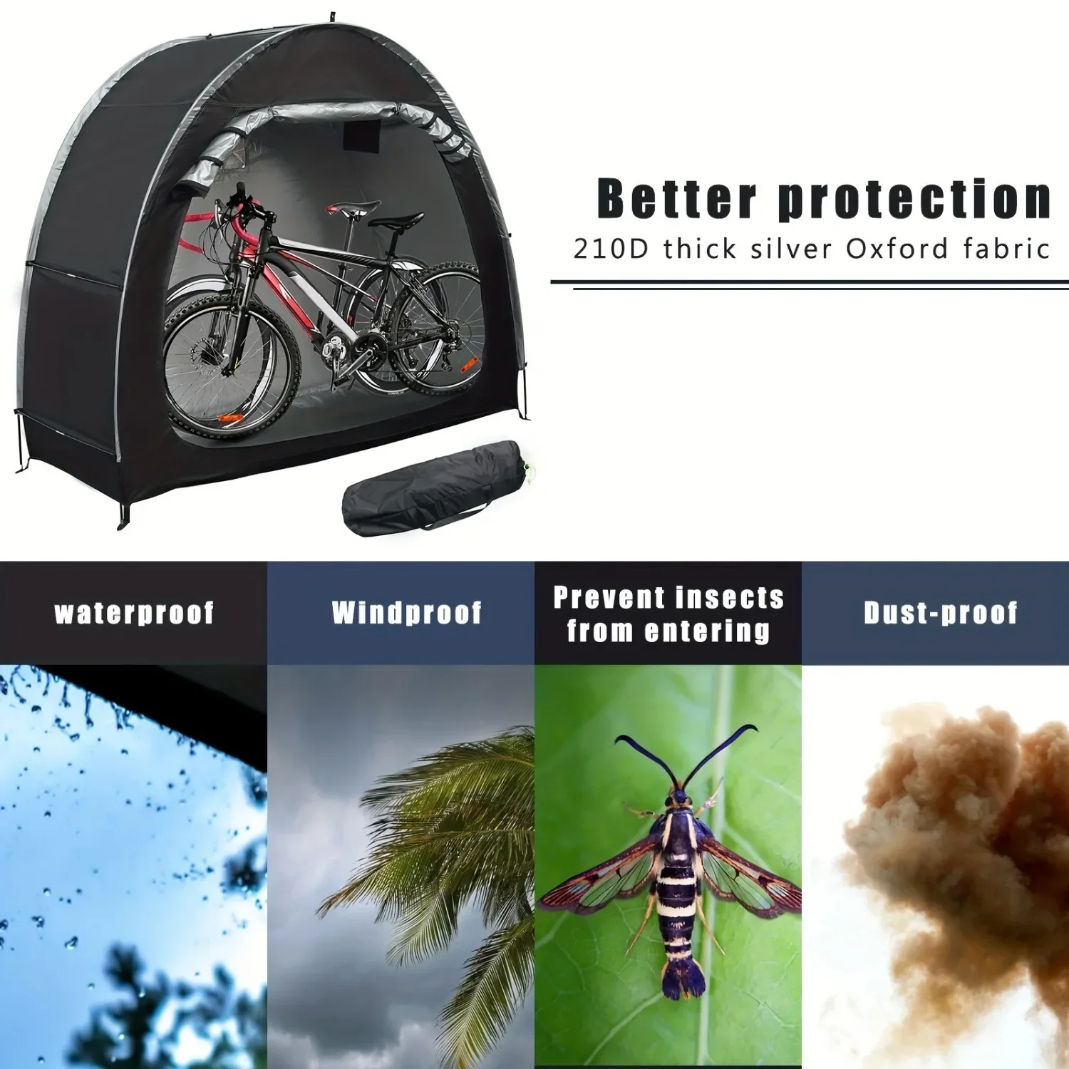 Funda impermeable plegable para bicicleta infantil universal