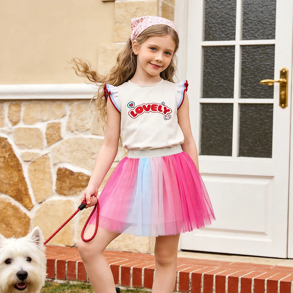 DXTON minifalda de verano tipo tutú para niñas de fiesta
