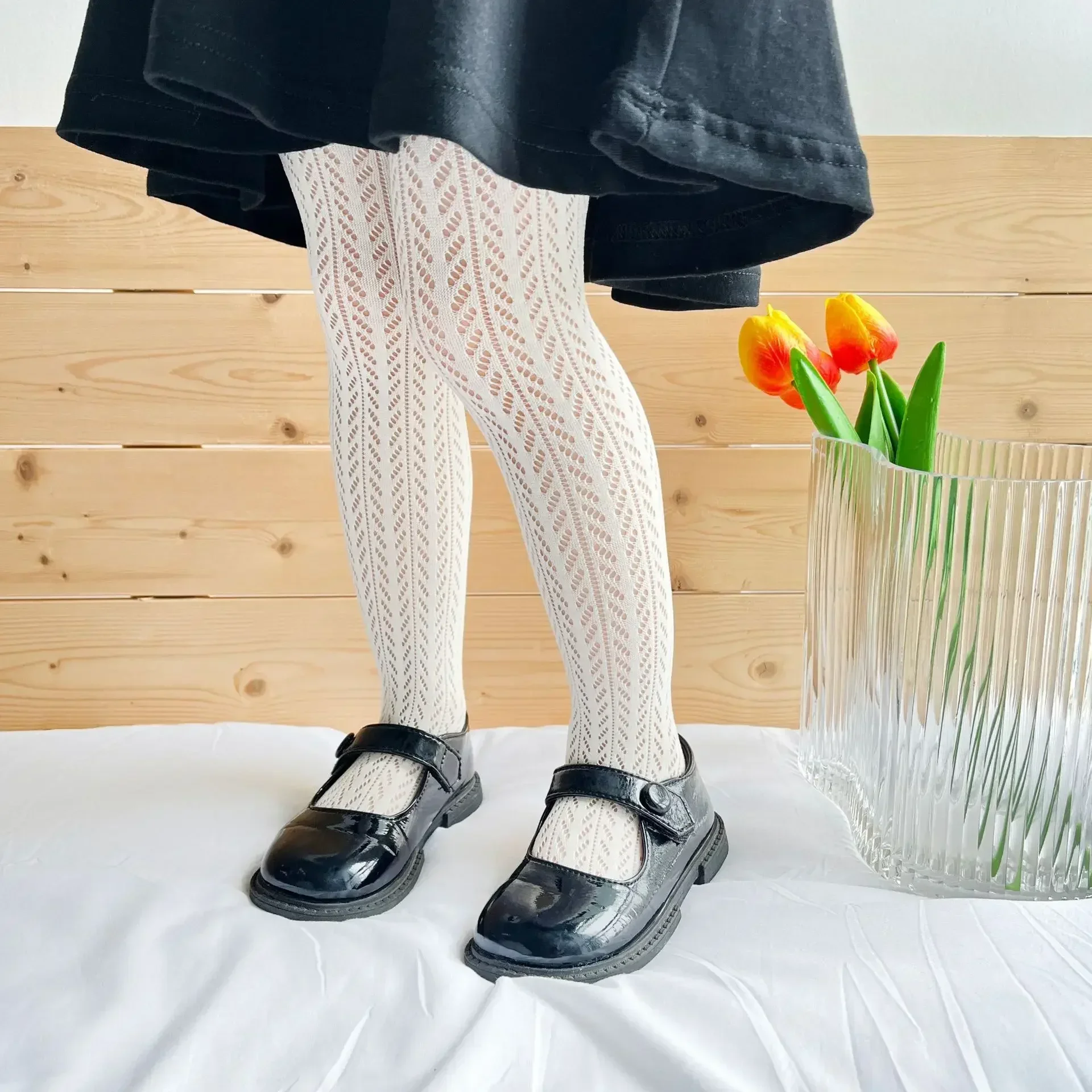 Medias blancas de algodón estilo Lolita para niña verano - imagen 2