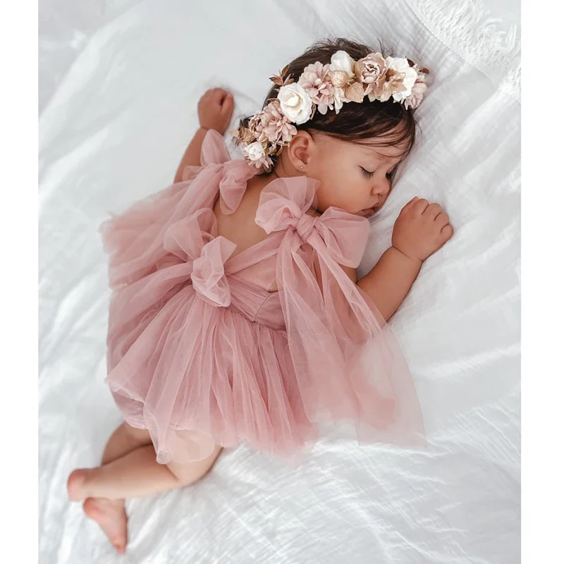 Vestido de fiesta MILANCEL para niñas – Encaje de muselina