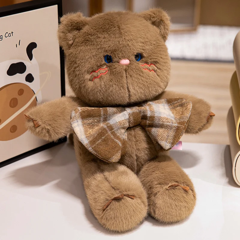 Peluche de gato con pajarita y dibujos animados suave - imagen 5