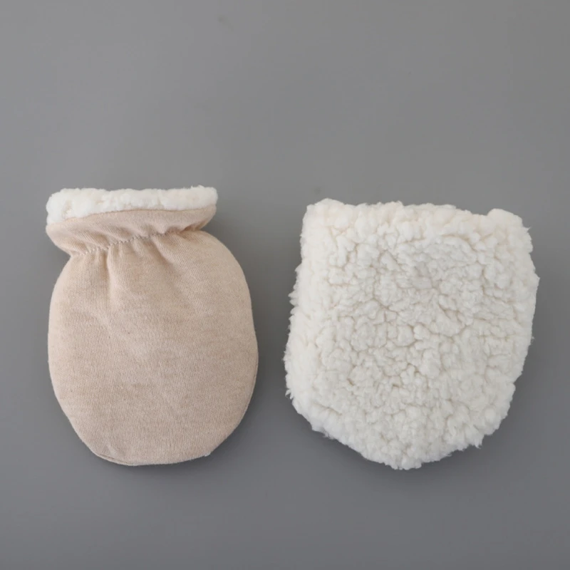 Guantes antiarañazos de invierno para bebé recién nacido – Algodón suave - imagen 5
