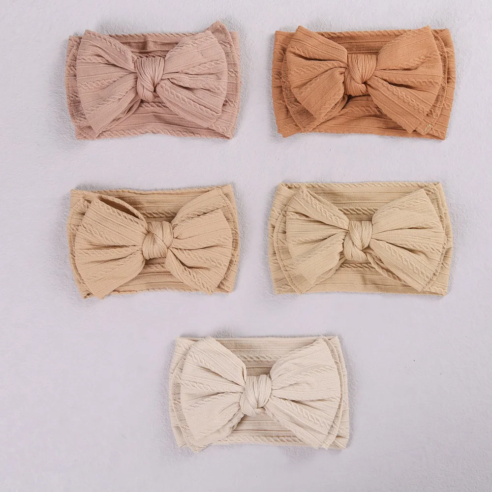 Diadema bebé niña lazo doble suave – Accesorio cabello elástico - imagen 2