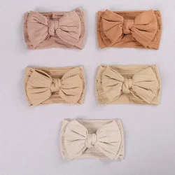Diadema bebé niña lazo doble suave – Accesorio cabello elástico
