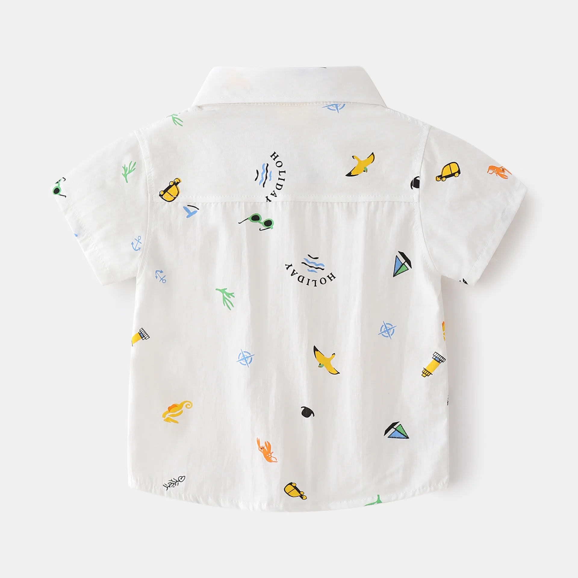 MILANCEL camiseta verano niños con dibujos animados y cuello vuelta - imagen 4